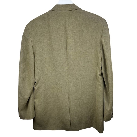 JOS A BANK Men’s Tan Houndstooths Suit Blazer Coat Size 42 Long 2 Button Jacket - Picture 5 of 11